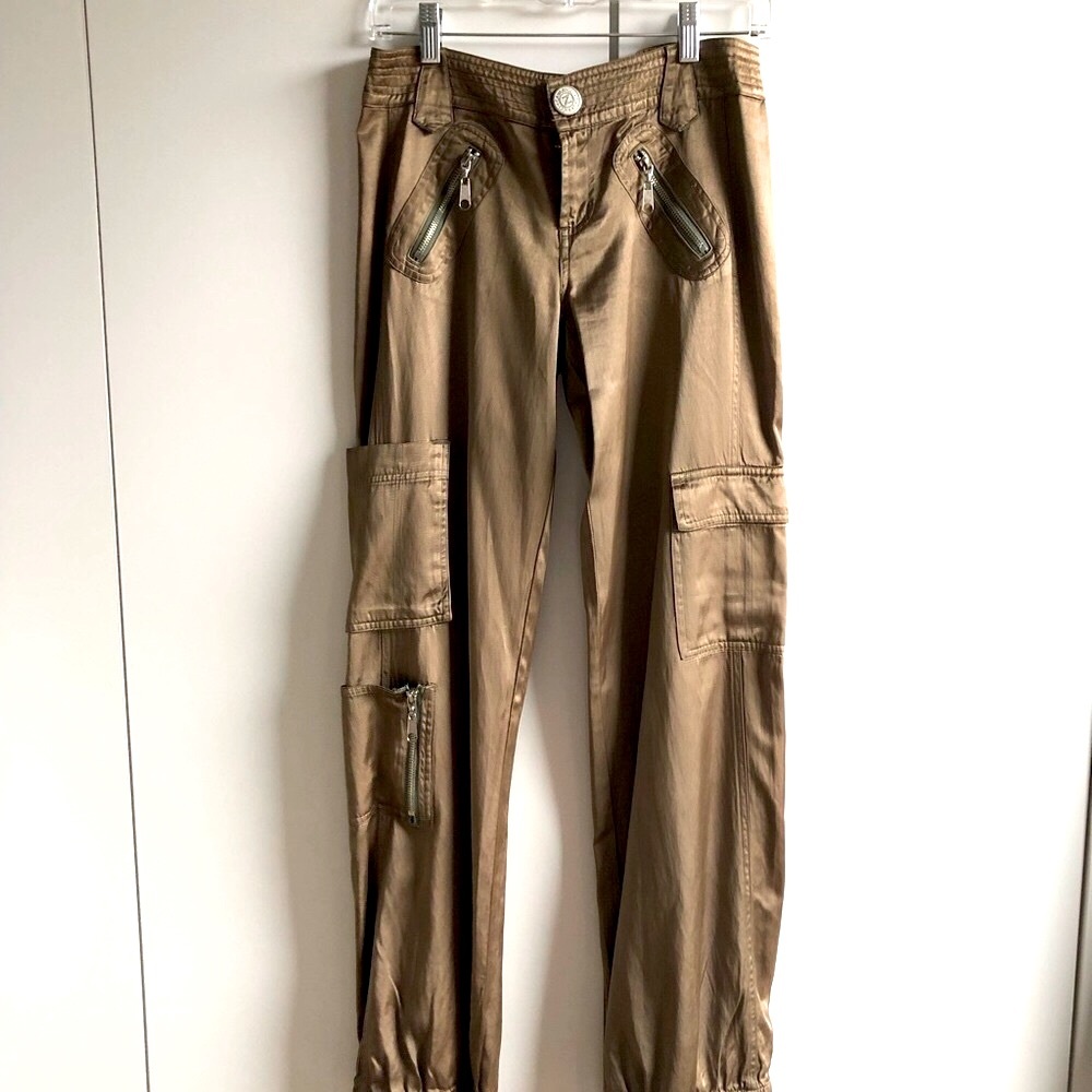 Z Cavaricci satin cargo pants